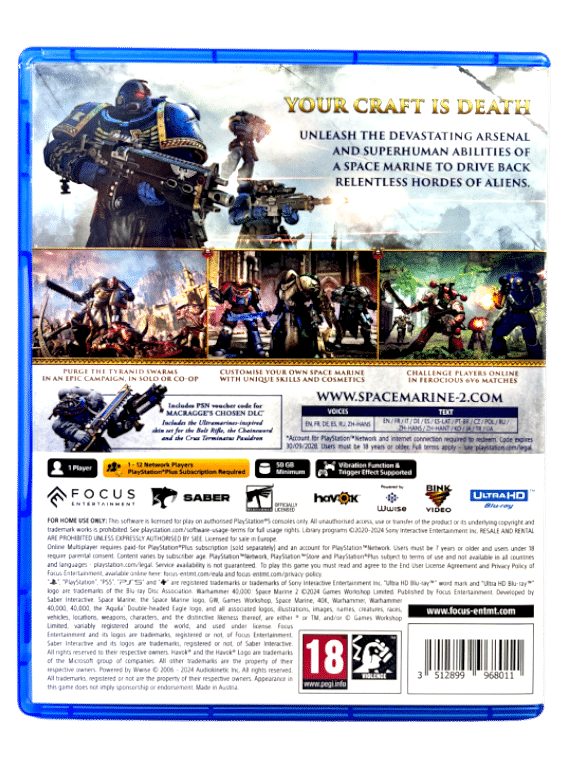 Warhammer 40,000: Space Marine 2 (PS5)