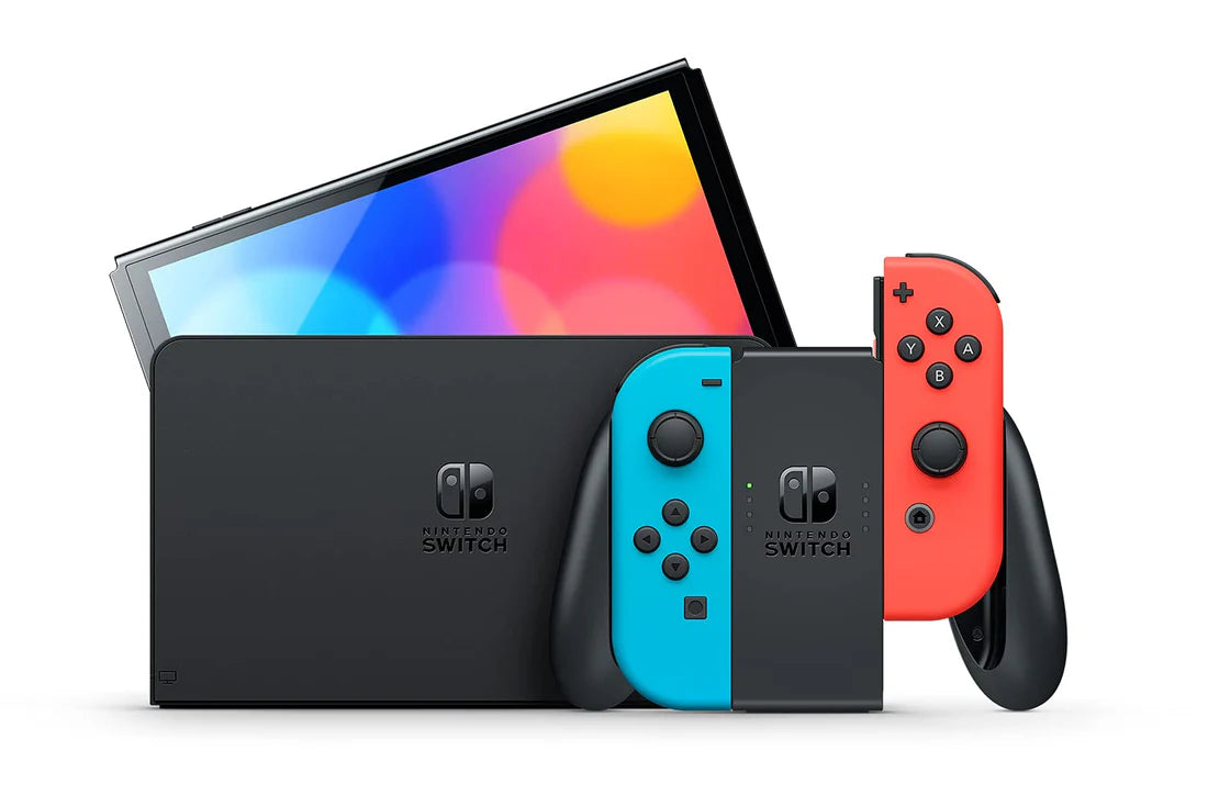 Nintendo Switch (OLED Model) Neon Red & Neon Blue Joy-Con